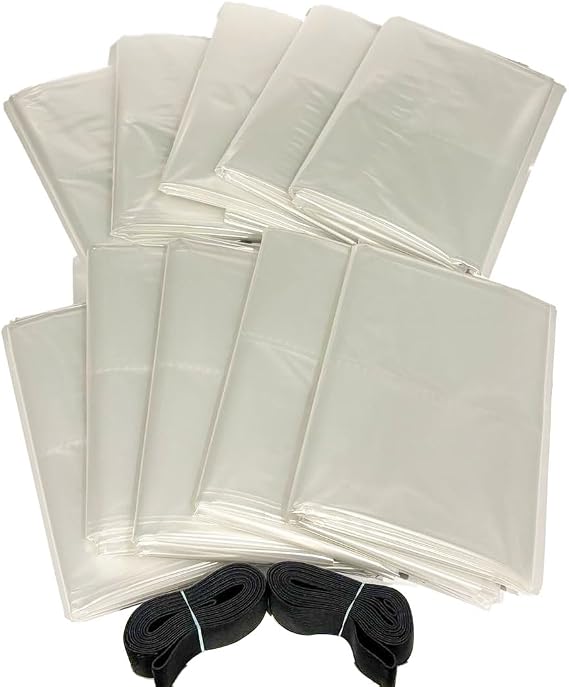Stock Tank Liners for 130 Gallon Tanks 10-Pack with 2 Elastic Bands Fits 5ft Poly & Galvanized Steel Tanks BPA-Free, Food-Safe Rubbermaid, Behlen Country, Tarter