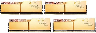 G.SKILL 32GB 4 x 8GB Trident Z Royal Series DDR4 SDRAM PC4 32000 4000MHz 288-Pin Desktop Memory Model F4-4000C15Q-32GTRG