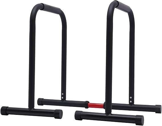 Dip Bar, Dip Station Functional Heavy Duty Dip Stands Fitness Workout Dip bar Station Stabilizer Push Up Stand Adjustable Height, 440LBS Loading Capacity