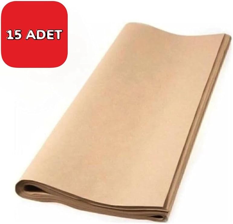 Premium Kraft Ambalaj Kağıdı 100×140 cm – Hediye & Çeyiz Paketleme Saman Kağıdı 15’li Büyük Set