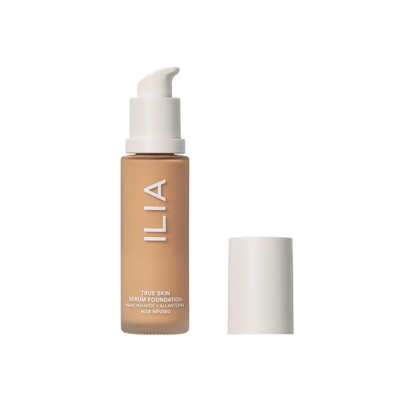 ILIA - True Skin Serum Foundation | Medium Coverage, Natural Finish | Smoothing Skincare | Non-Comedogenic, Safe for Sensitive Skin, Clean, Cruelty-Free & Vegan Catalina SF7, 1 fl oz | 30 ml