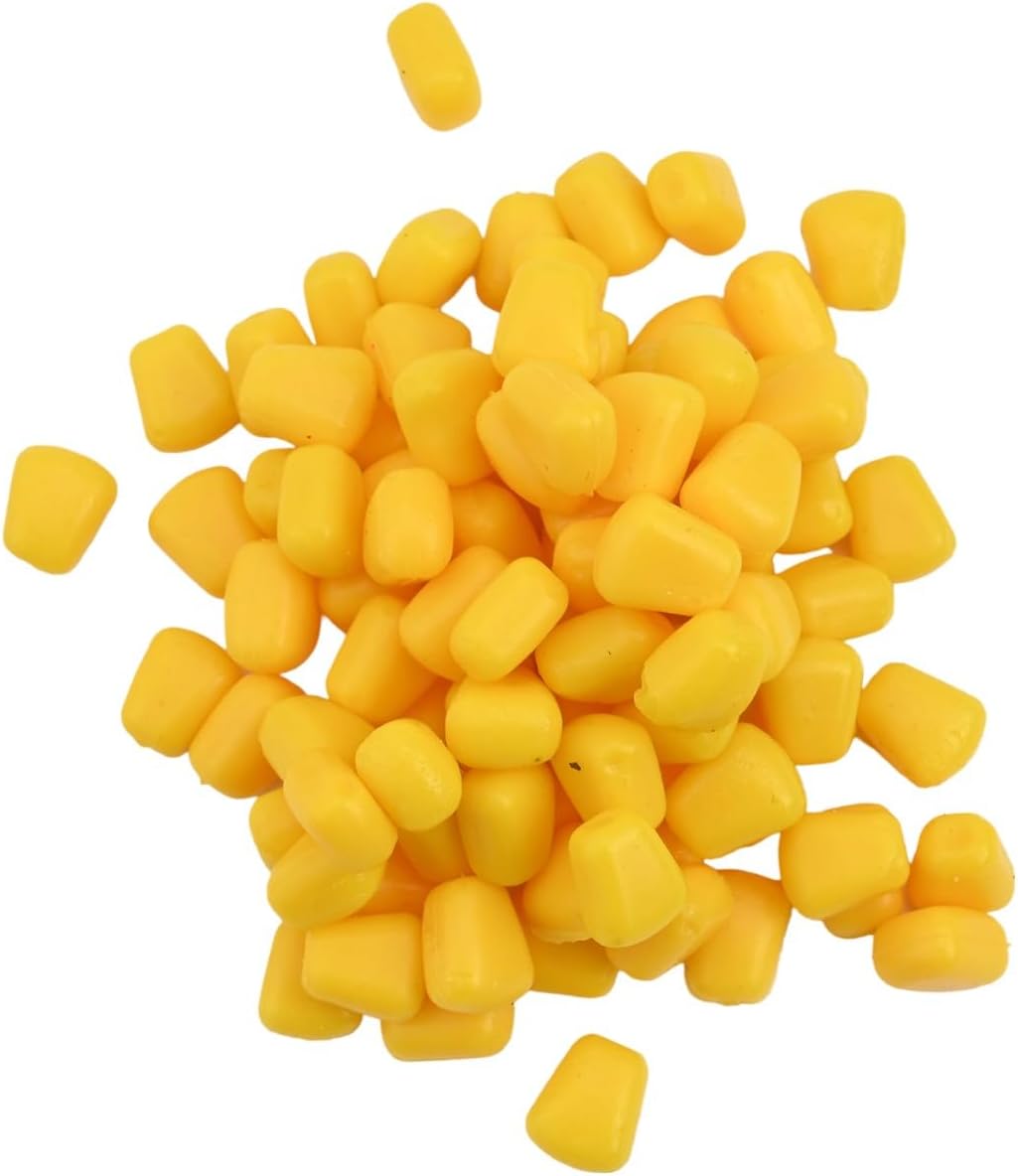 Artificial Floating Carp Bait – 100pcs Soft Silicone Fake Corns Lure for Freshwater Fishing, Crucian Carp & Grass Carp, Maize-Flavored Crankbait