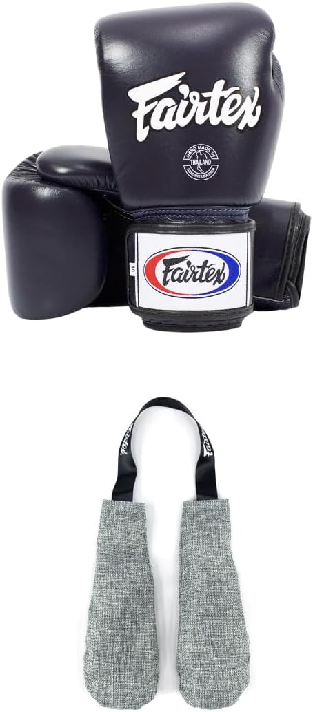 Fairtex BGV1BR Boxing Gloves & Deodorizer Set | Breathable, Shock Absorbent Muay Thai Gloves with Odor Neutralizing Inserts | Perfect for Boxing, Kickboxing, MMA, Fitness
