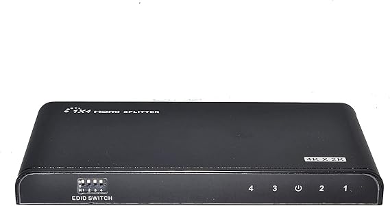 OREI 1x4 4 Ports HDMI Powered Splitter with Full Ultra HD 4K/2K 1080p & 3D Resolutions