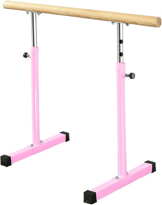 Ballet Barre Pole, Adjustable Ballet Bar, Ballet Barre Portable for Home Kids Adults Stretching Dance Gymnastics Equipment (Color : White, Size : 1 m) (White 1 m) (Pink 1.5 m)
