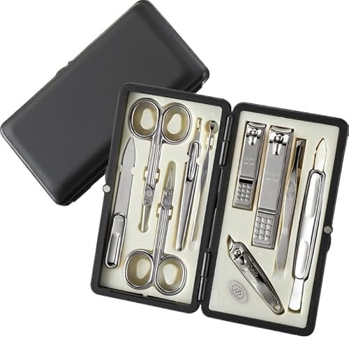 777 Three Seven TS-2100C Nail Care Set - 10 Essential Tools, Made in Korea, 50 Years Heritage
