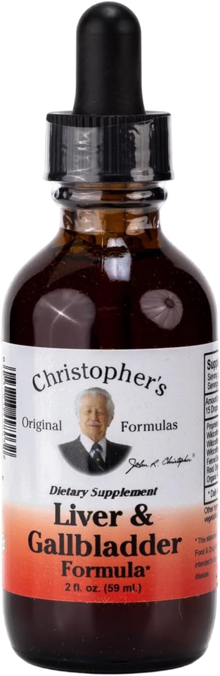 Christopher's Original Formulas Liver & Gallbladder Formula, Herbal Supplement for Detox & Digestive Support, 2 fl oz