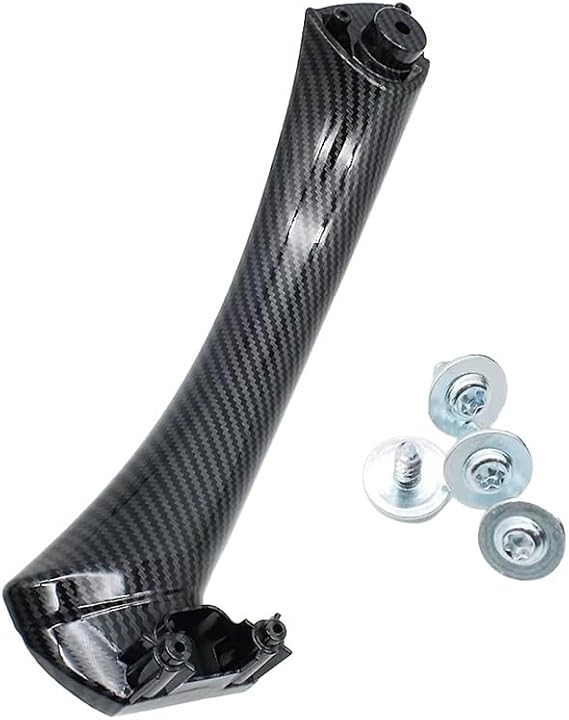 Door Handles Interior Carbon Fiber Passenger Door Pull Handle Cover Trim Replacement for 3 Series E90 E91 E92 316 318 320 325 328i 2004-2012