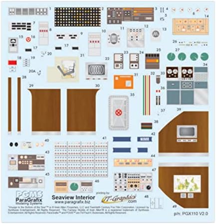 Voyage to The Bottom of The Sea Seaview Model Kit Decal Set