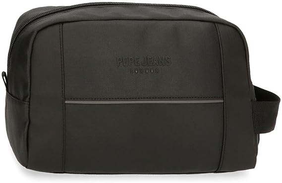Pepe Jeans Dortmund Adjustable Toiletry Bag Grey 25 x 15 x 12 cm Cotton Polyester and PU 4.5 L Grey Talla única Adjustable Cosmetic Bag