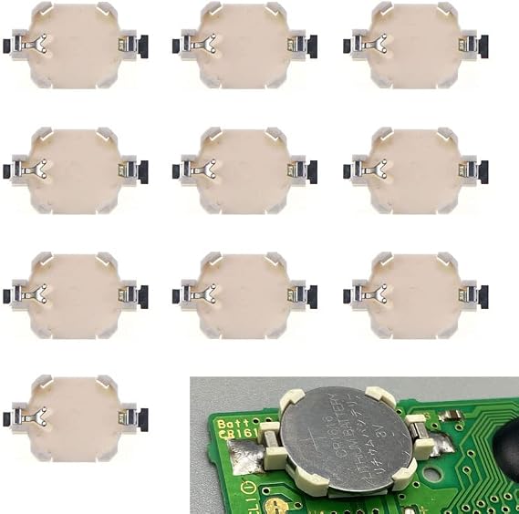 12PCS CR1616 Battery Holder for Gameboy Advance Color Game Card PCB Board, CR1616 Battery Holder Tray for GB GBA GBC