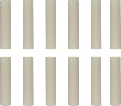 Ciata - 12 Pack - 3-inch Cream Plastic Drip Candle Covers with 1316 inch Inside Diameter and 78 inch Outside Diameter 3-inch, Cream Plastic