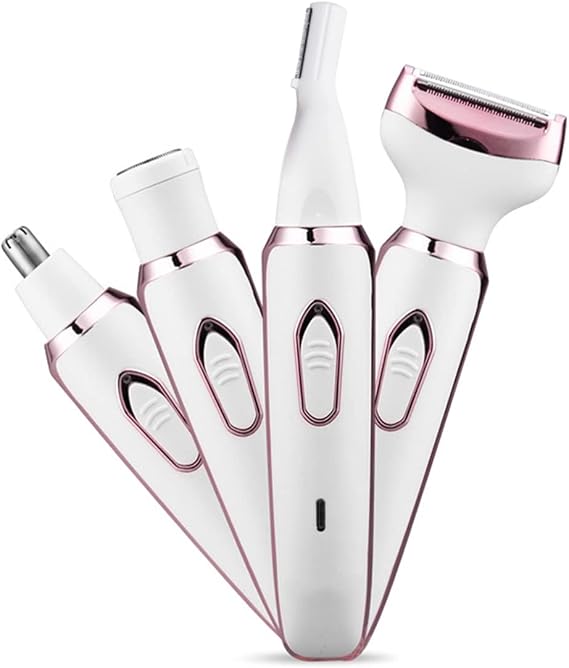 4-in-1 Electric Razor, Women Shaver for Nose Face Eyebrow Bikini Leg