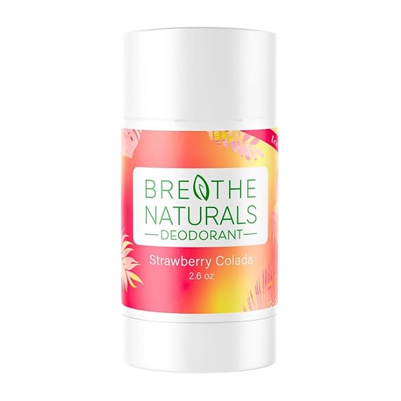 Deodorant - All Day Odor Protection - Aluminum Free & Vegan - Sensitive Skin Approved - Unisex 2.6 oz Stick - Made In The USA (Strawberry Colada)
