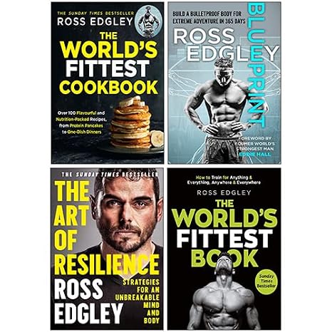 Ross Edgley 4 Books Collection Set (Blueprint, The Art of Resilience, The World's Fittest Book, The Worlds Fittest Cookbook)