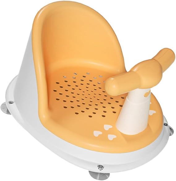 Baby Bath Chair 6 Months + Non Slip Bathtub Seat for Toddlers with Anti-Tip Compact Design Durable Material Bath Aids