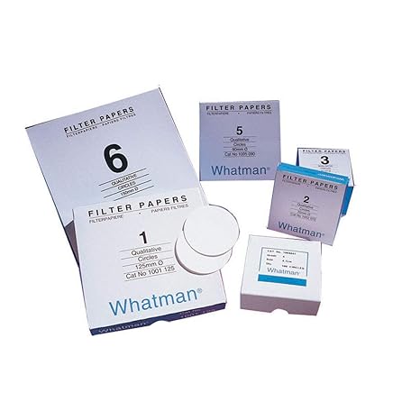 Whatman 1001-150 Qualitative Filter Paper Circles, 11 Micron, 10.5 s/100mL/sq inch Flow Rate, Grade 1, 150mm Diameter (Pack of 100)
