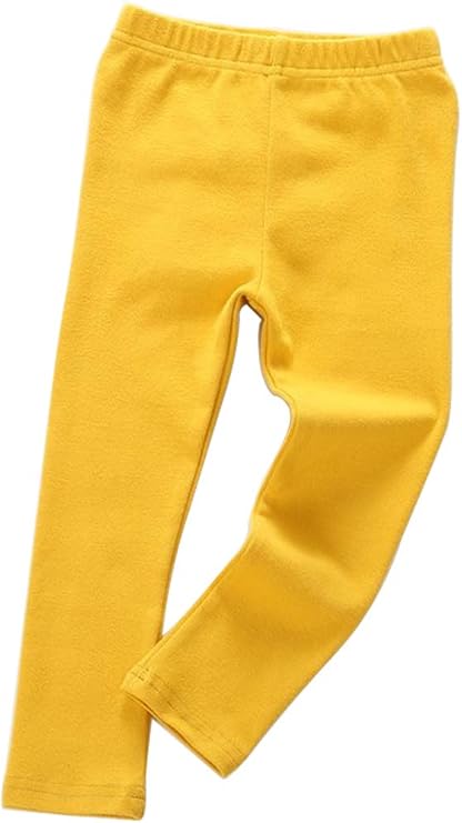 KISBINI Girls Leggings Cotton Basic Solid Pants for Kids