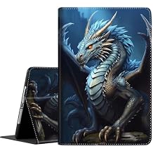 Case Cover for Samsung Galaxy Tab A 10.1 Inch 2016 Tablet (SM-T580/T585, No Pen Version), Slim Folding Stand Cover with Auto Wake/Sleep, Dragon