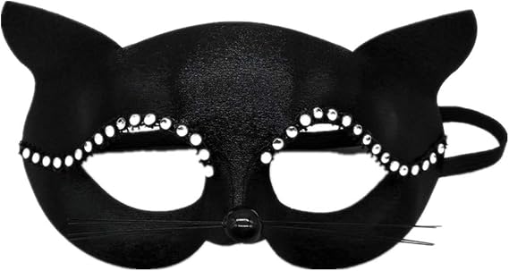 Soochat Venetian Masquerade Mask Women's Cat Mask Cat Half Face Mask Halloween Party Cosplay Costume Props Party Accessory