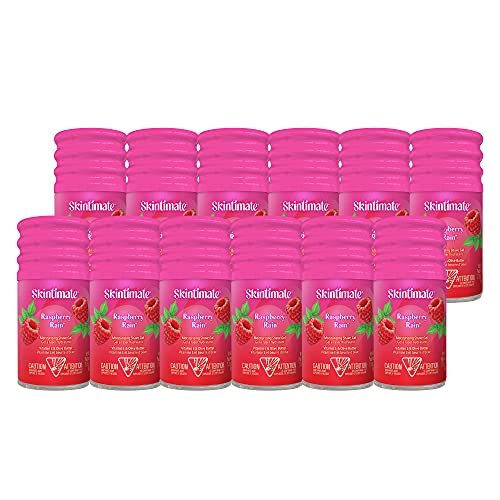 Skintimate Signature Scents Moisturizing Shave Gel for Women Raspberry Rain with Vitamin E and Olive Butter - 2.75 Ounce Pack of 12