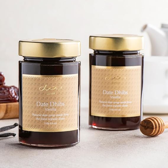 Bateel | Date Dhibs Vanilla|Glass Jar |8.8 oz |Gourmet Snack Mix