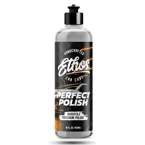 Ethos Perfect Polish Versatile High Gloss Finish for Cars, Water-Based, No Fillers One Step to Cut, Refine & Perfect Car Polish 16 Fl oz