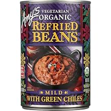 Amys, Beans Refried With Green Chiles Organic, 15.4 Ounce