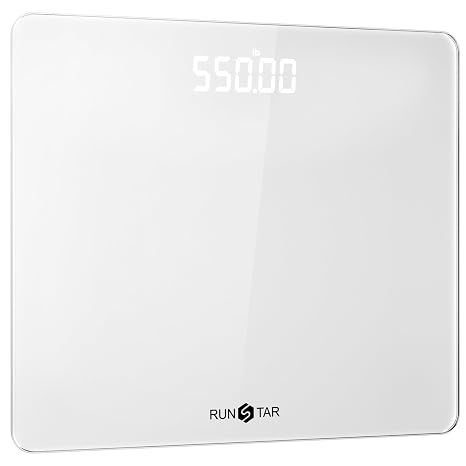 550lb Scale for Body Weight with Ultra-Wide Platform and Large LED Bezel-Less Display, Accurate High Precision Digital Bathroom Scale with Extra-High Capacity