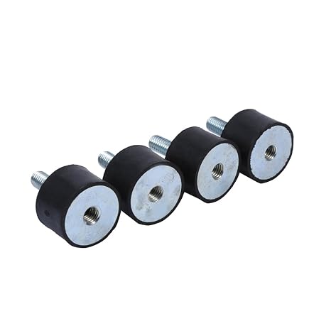 Vibration Isolator Mount, M8 Rubber 4Pcs