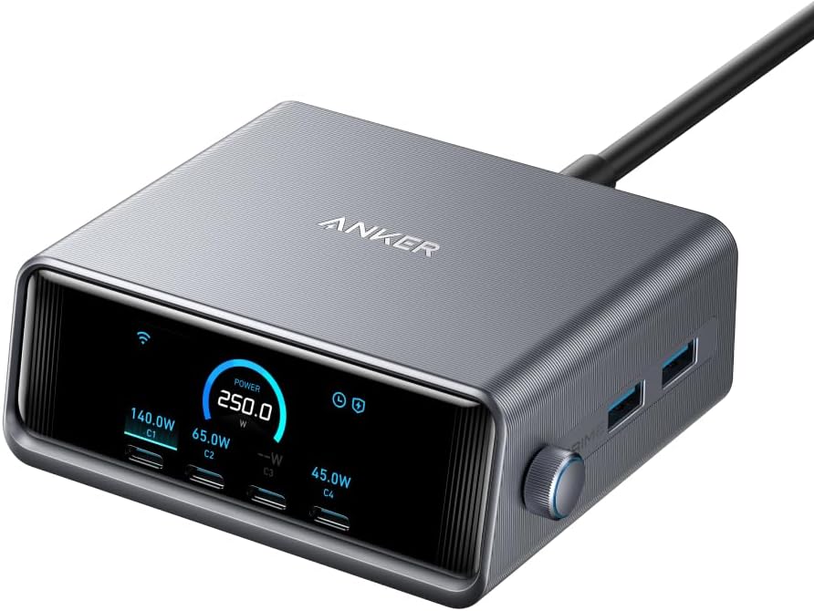 Anker Prime Charger 250W, 6 Ports, GaN