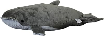 lilizzhoumax Simulation Baleen Whale Plush Toy - Grey Baleen Whale Realistic Stuffed Animal, Soft Plush Stuffed Animal, 20 Inch Realistic Toy, Stuffed PP Cotton, Gifts for Boys and Girls, Home Decor