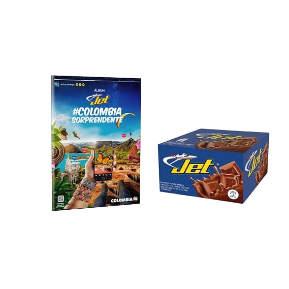 Jet, Milk Chocolate Bars with Free Colombia Sorprendente Album, 10.15 oz