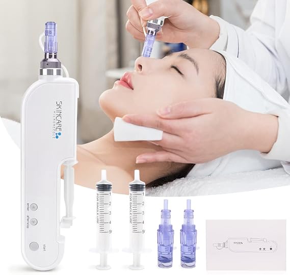 Electric Microneedle Derma Pen Auto Micro Needle Water Light Nano-introduction Injection Pen for Anti-aging Whitening Rejuvenating Acne Skin Moisturize