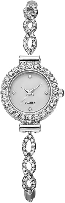 Reginald Women Analog Quartz Watch with Diamonds Bracelet Dress Watch for Female Wristwatch with Rose Gold Bracelet