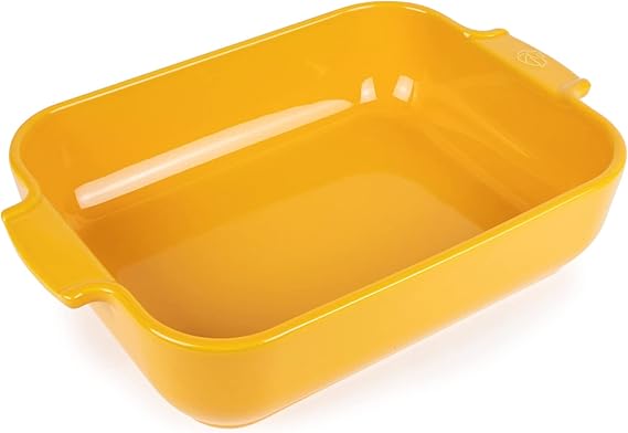 Ceramic Rectangular Baker Yellow Saffron, 32 cm 12.5in