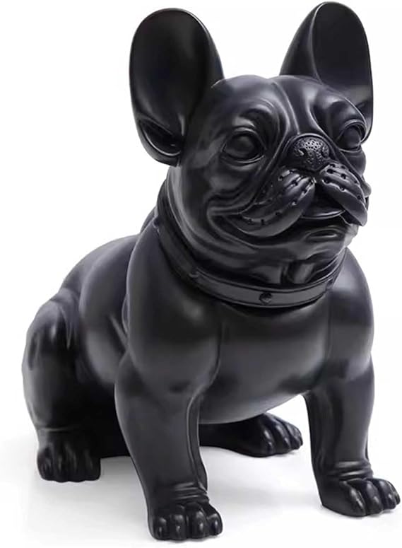ZIMGOD French Bulldog Dog Mannequin Display, Realistic Dog Statue Home Decor, Plastic Dog Dress Form for Clothing Store, Cute Puppy Manikin Torso Dummy (Color : Black)