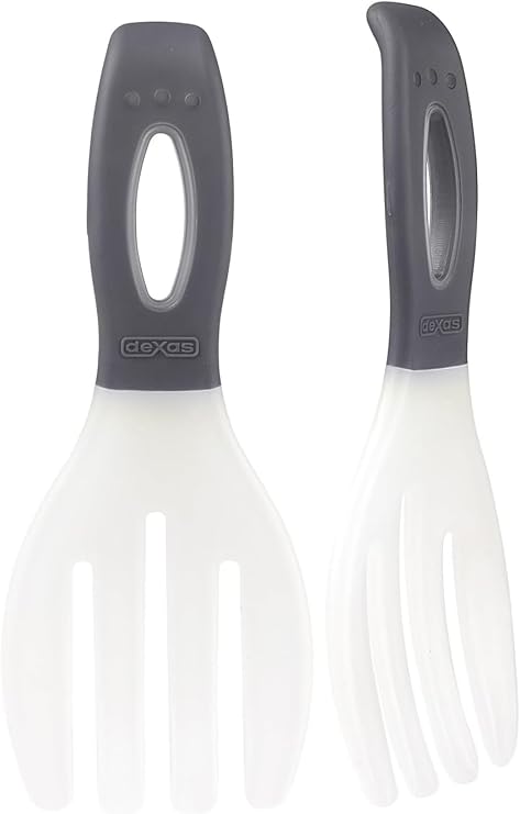 Dexas Long Handled Salad Hands, Gray (Pack of 6)