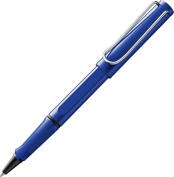 Lamy safari blue - Rollerball Pen with ergonomic grip & line width M - for pleasant long writing - made of robust ASA plastic - including rollerball refill M 63 in black
