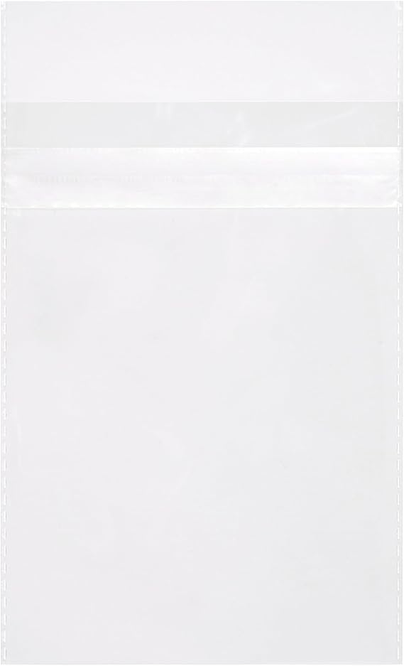 Quotidian Clear Plastic Bags Self Adhesive 2 Mil Ultra Thick 5.5" x 7.5" (14 x 19.1cm) Pack of 200 - A7 Envelopes Photos Pictures Cards Prints Small Business
