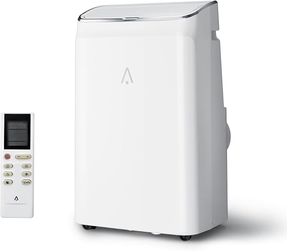 14000 BTU Portable Air Conditioner with 3-in-1 Cooling and Dehumidifying Functions, Fan Modes, Quiet Operation, Self-Evaporative, Energy-Efficient, Easy Install, Remote Control, 24-Hour Timer