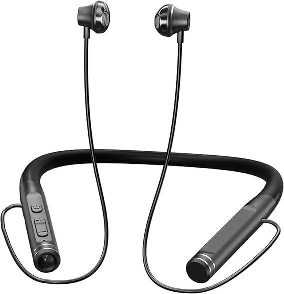 Neckband Bluetooth Headphones Wireless Earbuds with Microphone Flashlight Around the Neck Waterproof Sport Headset Noise Cancelling Ear Buds 120H Playtime for Running Cycling Cell Phone Android iOS