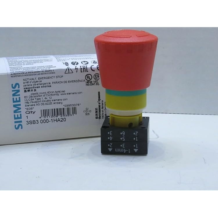 1PC New for Siemens 3SB3 000-1HA20 Emergency Stop Switch 3SB30001HA20