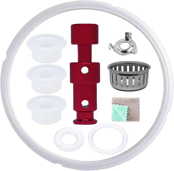 Replacement Parts for Instant Pot Pro60 6 Qt/Pro Plus60 6Qt / Duo Evo Plus60 6 Qt Pressure Cookers Seal Ring Float Valve Float Valve Seal Gasket Anti-clogging Protective Cover Small Seals