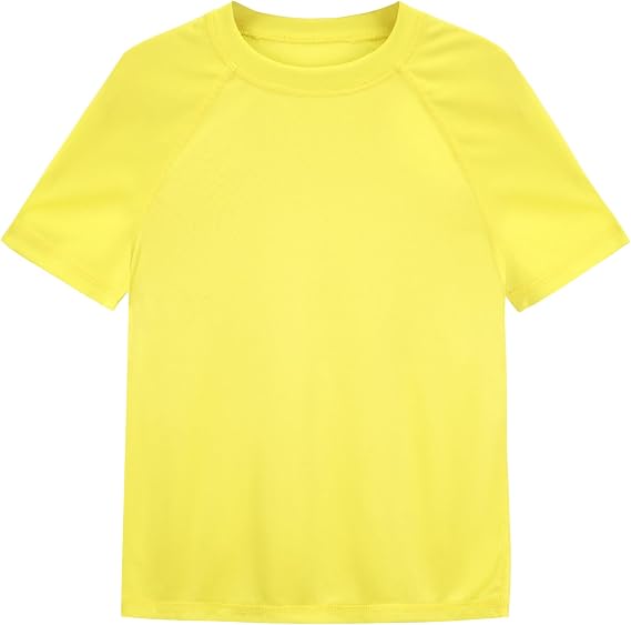 Boys Rash Guard Short Sleeve UPF 50+ Sun Protection Swim Shirt Kids Quick Dry SPF Water Shirt