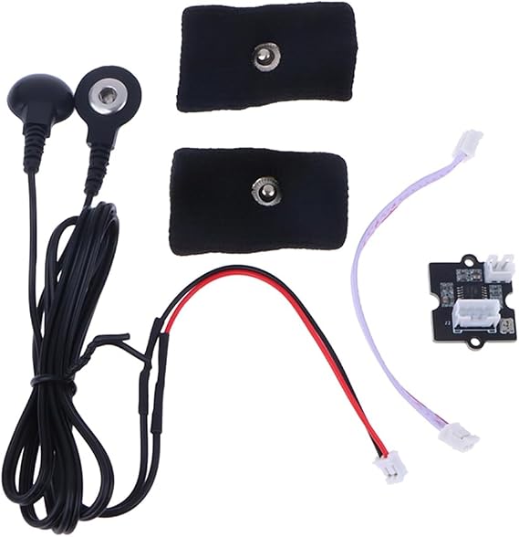 Galvanic Skin Response Skin Current Sensor GSR Kit Resistance Electrical Conductivity Fingertip Grove Detection Module GSR Sensor for Measuring Electrodermal Activity