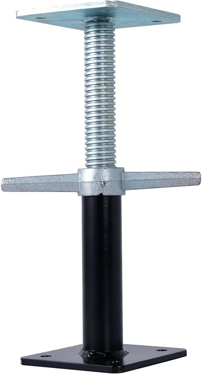 1 Pack Adjustable House Floor Jack Support, Basement Floor Jack for Temporary Support, Height Range 24-39.4 cm (9.5''-15.5'') for Stabilizing and Supporting Beams, Load Capacity 10000 LB