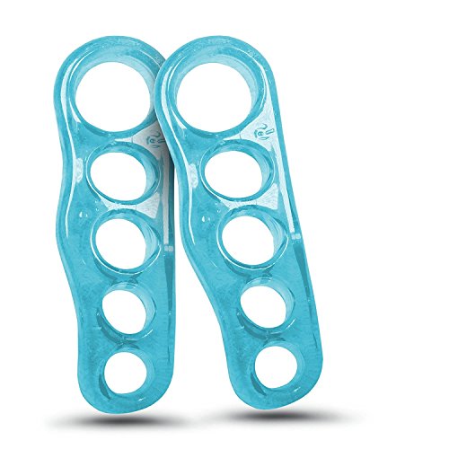 Toe Gel Stretchers 1 Pair - Toes Straightener Alignment Spreaders and Spacers for Relaxing Toes Yoga Sports Pedicure Men and Women Blue, Large