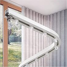 Ceiling Curtain Track Room Divider Hospital Curtain White Recessed Sliding Curtain Track Flexible Bendable, Hidden Ceiling Mounted Aluminum Room Divider Curtain Rod for Bay Window/Balcony/Shower ( Siz