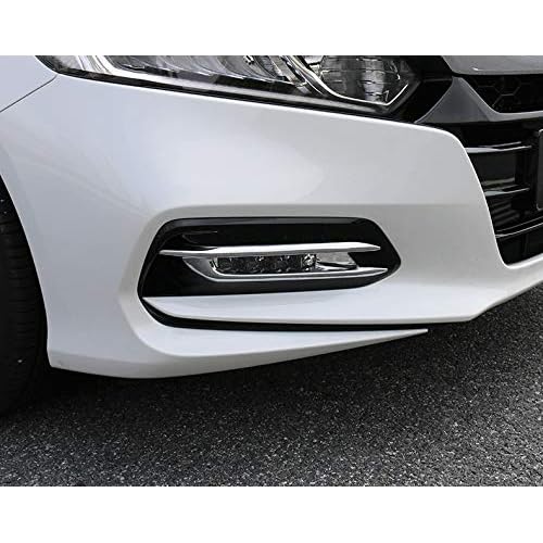 Kadore Chrome Front Fog Light Lamp Cover Trim for Honda Accord 2018 2019 2020 10th Gen NOT for Accord LX 2-pc